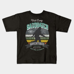 Visit Camp Sasquatch - Funny Big Foot TDesign v2 Kids T-Shirt